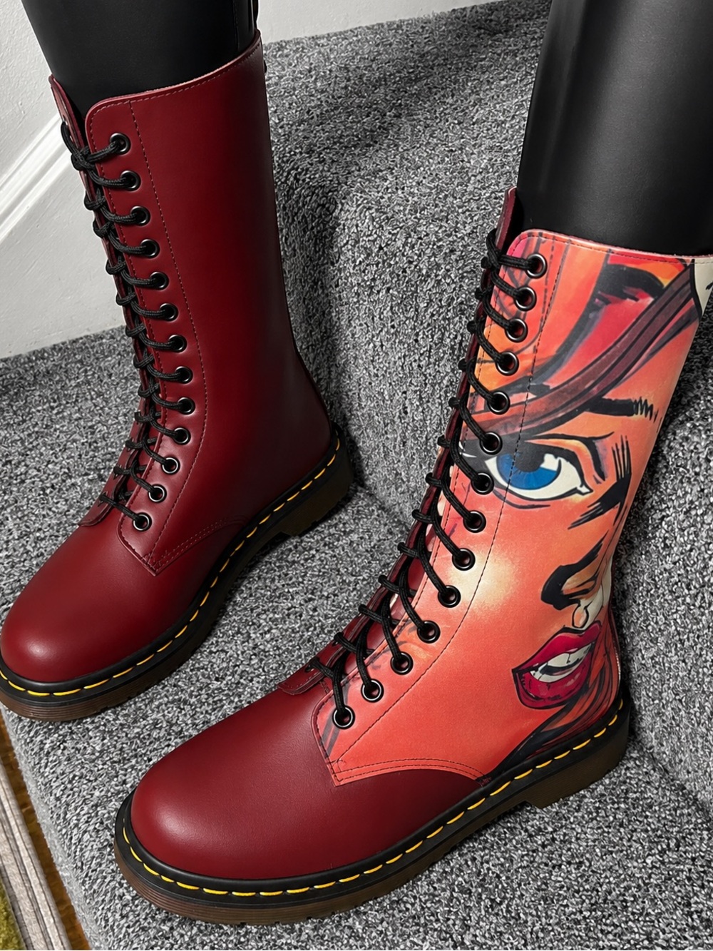 Dr. Martens 1914 Manga Roy Lichtenstein Made In England Women’s size 9 NEW! RARE - Picture 12 of 12